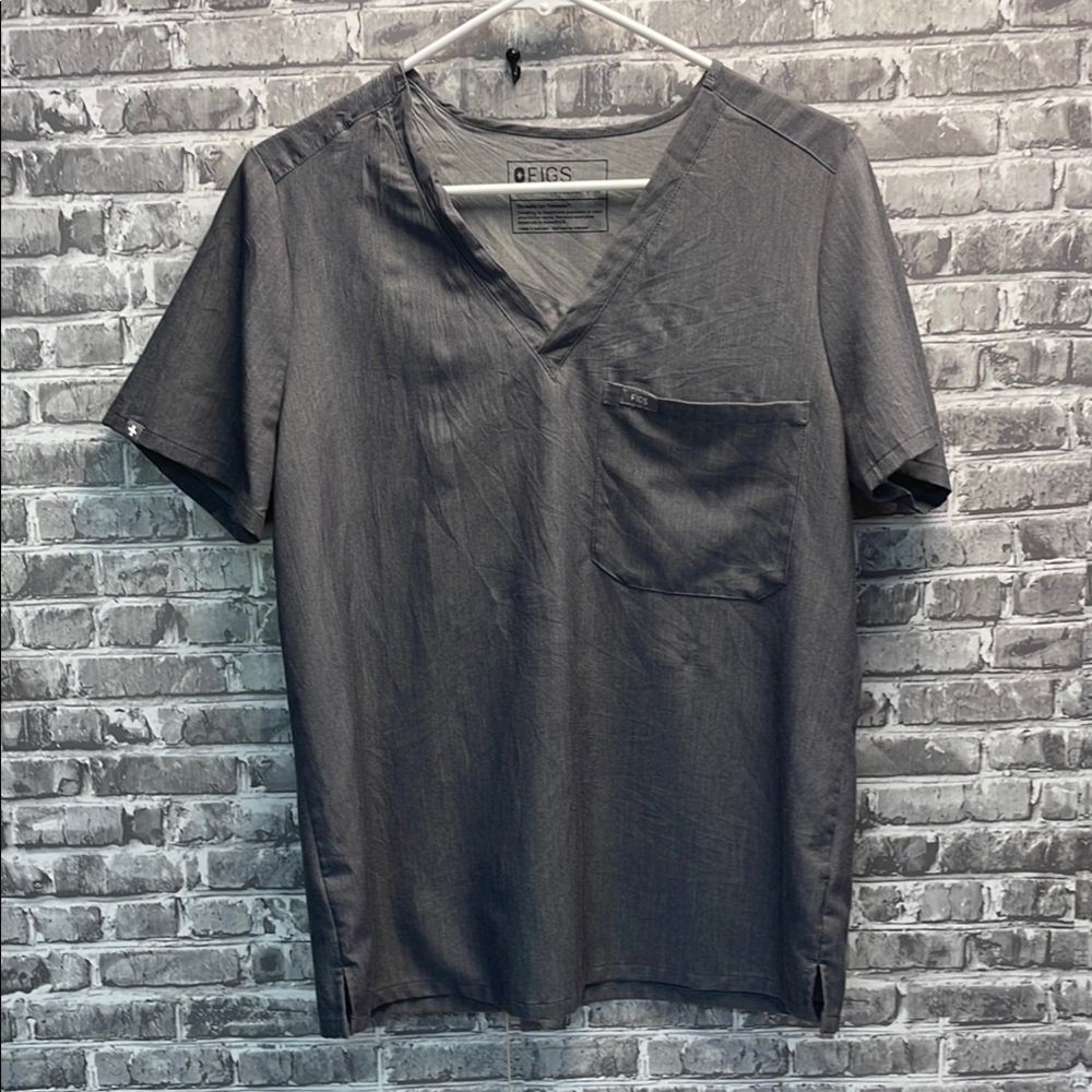 Figs Gray Short Sleeve Tee